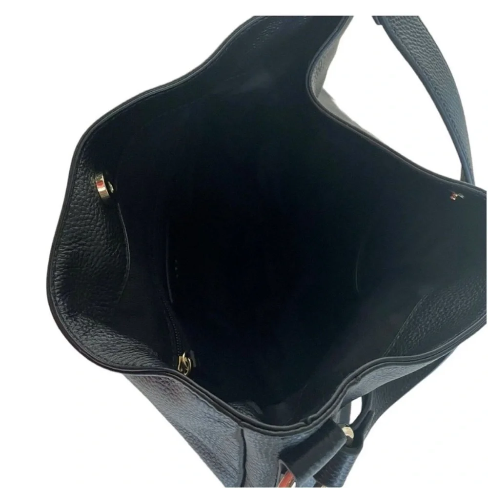 Laggo The Taylor Black Pebble Leather Bag